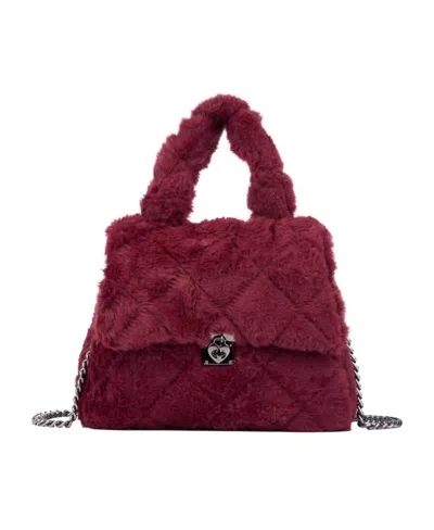 Olivia Miller Women's Faux-fur Sonia Crossbody In Burgundy