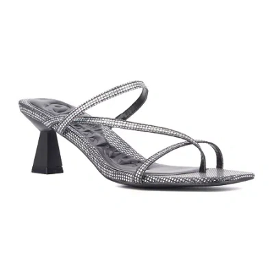 Olivia Miller Womens Angelic Heeled Sandals In Gray