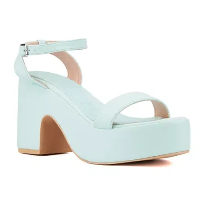 Olivia Miller Womens Charmer Heeled Sandals In Green