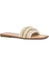 Olivia Miller Womens Flat Slip On Slide Sandals In Gold