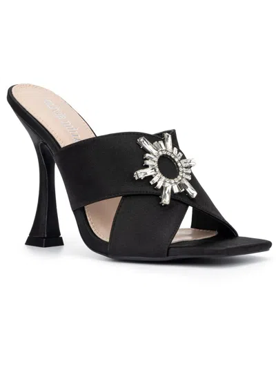 Olivia Miller Womens Formal Square Toe Heels In Black