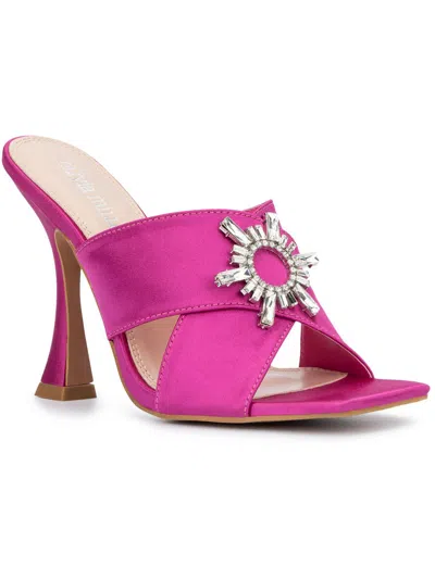 Olivia Miller Womens Formal Square Toe Heels In Pink