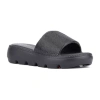 Olivia Miller Womens Glitter Gaze Slide Sandals In Black