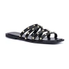 Olivia Miller Womens Heidi Flat Sandals In Black