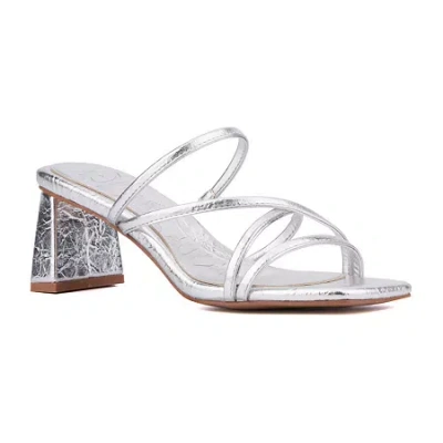 Olivia Miller Womens Limelight Heeled Sandals In Gray