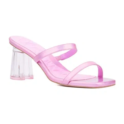 Olivia Miller Womens Lovely Heeled Sandals In Pink