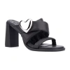 Olivia Miller Womens Lovey Dovey Heeled Sandals In Black