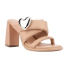 Olivia Miller Womens Lovey Dovey Heeled Sandals In Brown