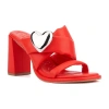 Olivia Miller Womens Lovey Dovey Heeled Sandals In Red