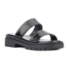 Olivia Miller Womens Tempting Flat Sandals In Black