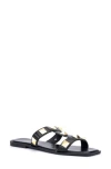Olivia Miller Zoey Pyramid Stud Slide Sandal In Black