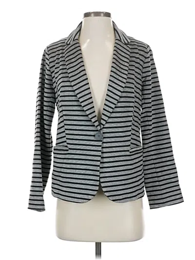 Pre-owned Olivia Moon Blazer Jacket In Gray