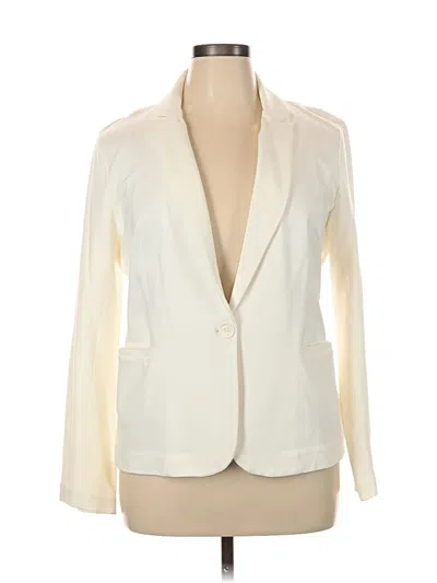 Pre-owned Olivia Moon Blazer Jacket In White