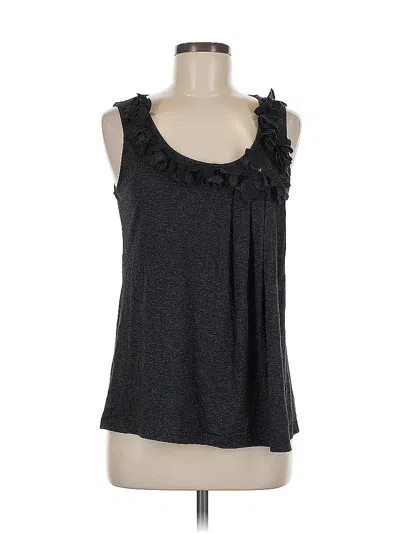 Pre-owned Olivia Moon Sleeveless Top Gray Halter Neckline Tops
