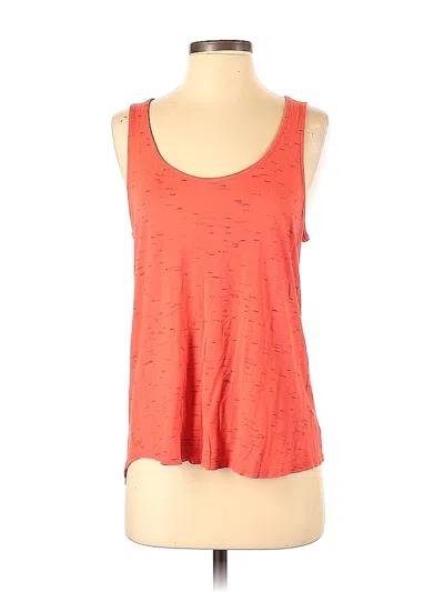 Pre-owned Olivia Moon Sleeveless Top Orange Scoop Neck Tops