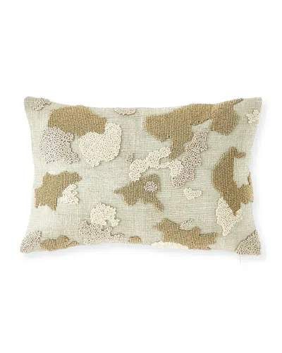 Olivia Quido Beaded Boudoir Pillow In Neutral