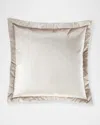 Olivia Quido Pebble Solid Velvet European Sham In Platinum