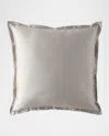 Olivia Quido Rhea Faux Silk Euro Sham In Sterling