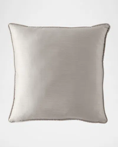 Olivia Quido Rhea Faux Silk Pillow, 20" Square In Gray