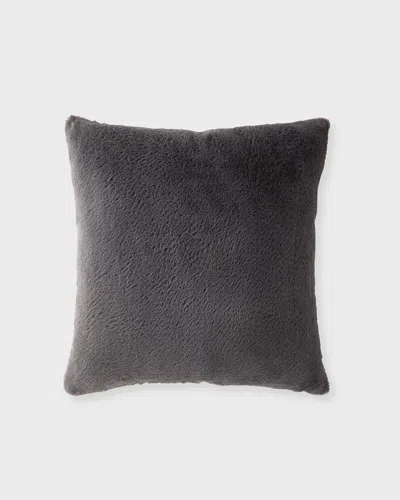 Olivia Quido Safari Faux Fur Pillow, 20" Square In Grey