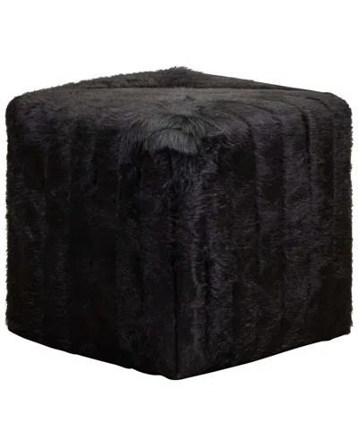 Olivia + Quinn Bryant Cube Ottoman In Black