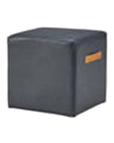 Olivia + Quinn Happy Hour Swivel Ottoman In Blue