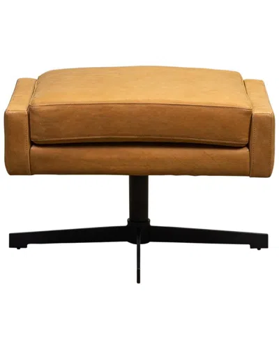Olivia + Quinn Spencer Swivel Ottoman In Brown