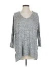 Olivia Rae 3/4 Sleeve T-shirt In Gray