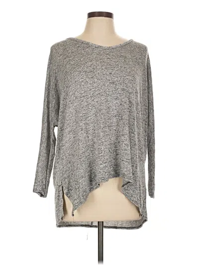 Pre-owned Olivia Rae Long Sleeve Top Gray Crew Neck Tops