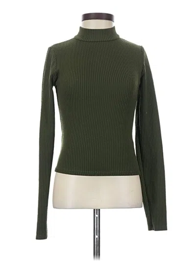 Pre-owned Olivia Rae Long Sleeve Top Green Turtleneck Tops