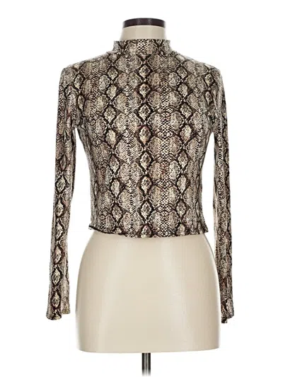 Pre-owned Olivia Rae Long Sleeve Turtleneck In Brown