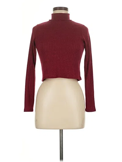Pre-owned Olivia Rae Long Sleeve Turtleneck In Burgundy