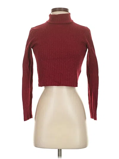 Pre-owned Olivia Rae Long Sleeve Turtleneck In Burgundy