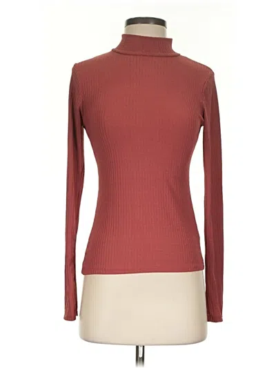 Pre-owned Olivia Rae Long Sleeve Turtleneck In Burgundy