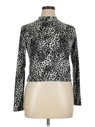 Pre-owned Olivia Rae Long Sleeve Turtleneck In Silver