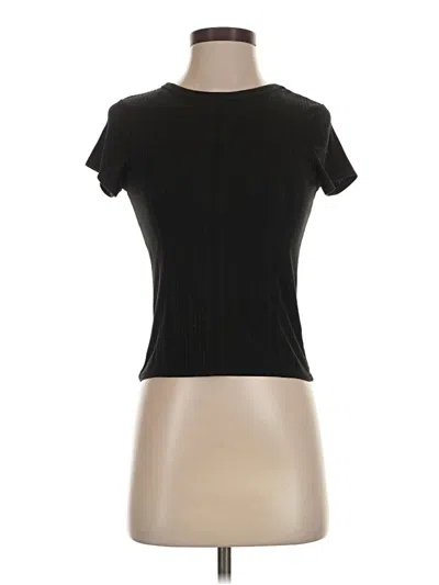 Pre-owned Olivia Rae Short Sleeve Top Black Crew Neck Tops