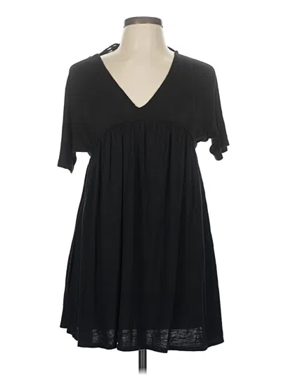 Pre-owned Olivia Rae Short Sleeve Top Black V Neck Tops