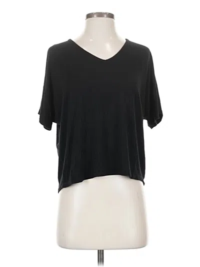 Pre-owned Olivia Rae Short Sleeve Top Black V Neck Tops