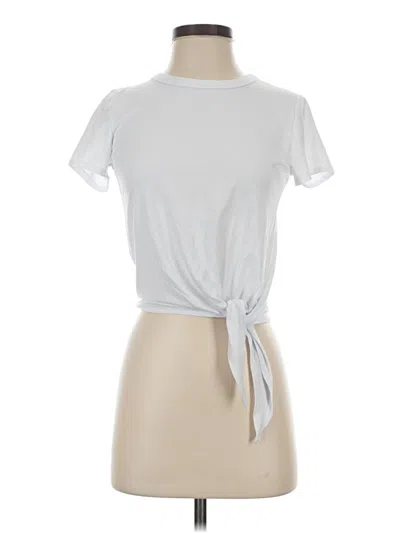 Pre-owned Olivia Rae Short Sleeve Top Silver Mock Neckline Tops