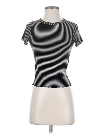 Pre-owned Olivia Rae Short Sleeve Turtleneck In Black