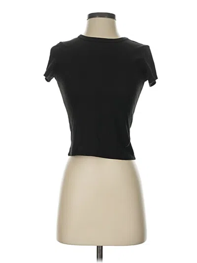Pre-owned Olivia Rae Short Sleeve Turtleneck In Black