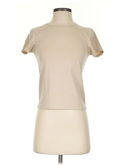 Pre-owned Olivia Rae Short Sleeve Turtleneck In Tan