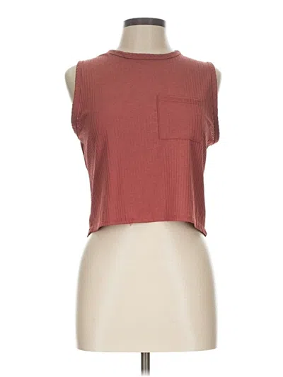 Pre-owned Olivia Rae Sleeveless T-shirt In Burgundy