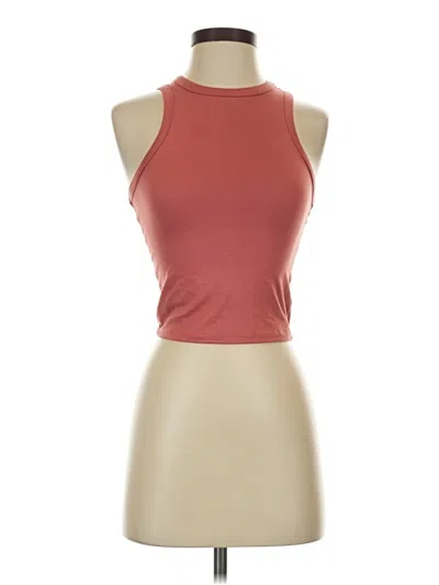 Pre-owned Olivia Rae Tank Top Brown Halter Neckline Tops