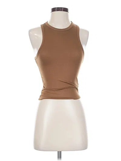 Pre-owned Olivia Rae Tank Top Brown Halter Neckline Tops