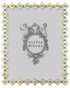 Olivia Riegel Clover 8x10 Photo Frame With Capri Blue Stones In Gold