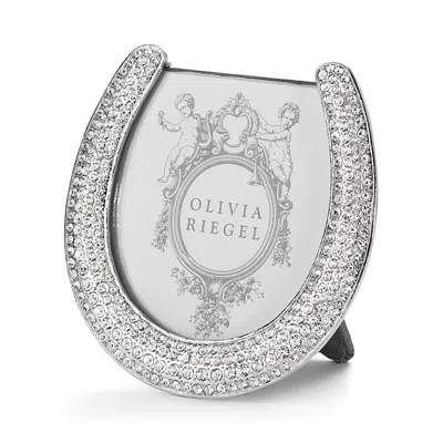 Olivia Riegel Crystal Horseshoe Frame, 3.5 X 3.5 In Silver