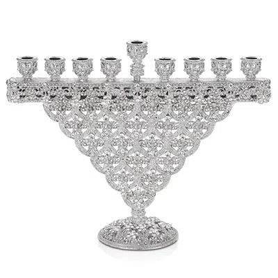 Olivia Riegel Crystal Sinclair Menorah In Silver