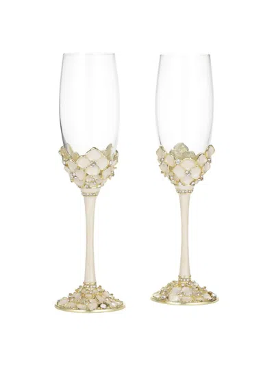 Olivia Riegel Dogwood 2-piece Champagne Flute Set In Gold