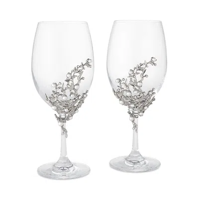Olivia Riegel Eleanor 2-piece Wine Glass Set In Silver